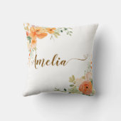 オレンエレガントジフローラベビーシャワー装飾用クッション クッション (裏面)