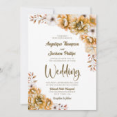 オレンエレガントジフローラ結婚ズ 招待状 (正面)