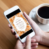 オレンエレガントジフローラ結婚ズ 招待状