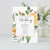 オレンエレガントジフローラ結婚式招待状 招待状 (スタンド正面)