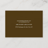 オレンエレガントジブラウンミニマルプロフェッショナル 名刺 (裏面)