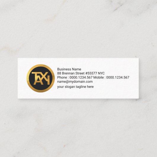 オレンエレガントジポリゴン垂直線タクシードライバー スキニー名刺 (裏面)