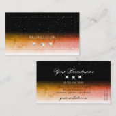 オレンエレガントジマーブル白黒スタイリッシュ宝石 名刺 (正面/裏面)