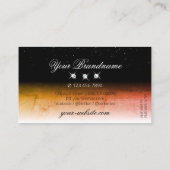 オレンエレガントジマーブル白黒スタイリッシュ宝石 名刺 (裏面)