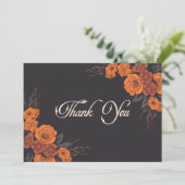 オレンエレガントジュ伝統的結婚フラワーズ サンキューカード (スタンド正面)