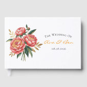 オレンエレガントジュ牡丹結婚ブーケ ゲストブック (正面)