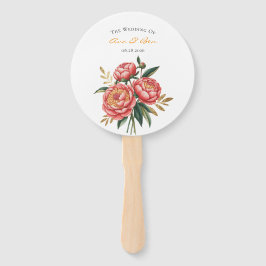 オレンエレガントジュ牡丹結婚ブーケ ハンドファン