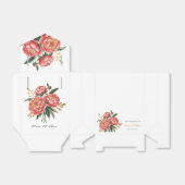 オレンエレガントジュ牡丹結婚ブーケ フェイバーボックス (折り畳みなし)