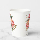 オレンエレガントジュ牡丹結婚ブーケ 紙コップ (右)