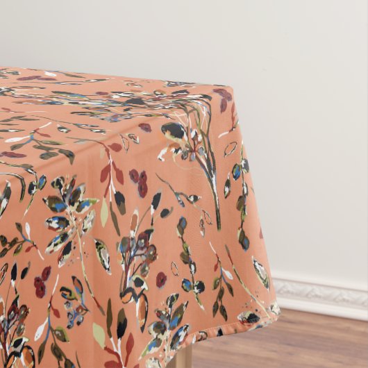 オレンエレガントジュ葉リーベリーフローラホームデコール テーブルクロス (インサイチュ)