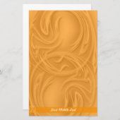 オレンエレガントジ抽象芸術上のストロークパーソナライズされた 便箋 (正面/裏面)