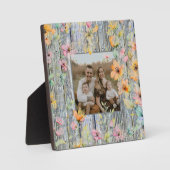 オレンエレガントジ水彩野花バーウッド フォトプラーク (正面)