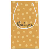 オレンエレガントジ水玉模様結婚式の引き出物抱き枕 スモールペーパーバッグ (裏面)