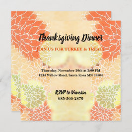 オレンエレガントジ秋フローラ感謝祭 招待状