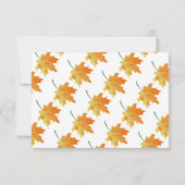 オレンエレガントジ紅葉秋フローラ結婚ズ 出欠カード (裏面)