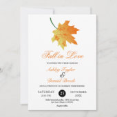 オレンエレガントジ紅葉秋フローラ結婚ズ 招待状 (正面)