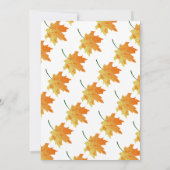 オレンエレガントジ紅葉秋フローラ結婚ズ 招待状 (裏面)