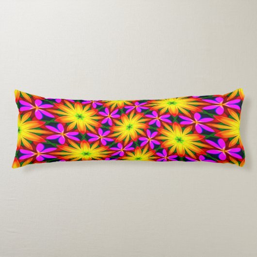 オレンエレガントジ花柄 ボディピロー (正面)