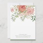 オレンエレガントジ赤面バラ水彩 招待状 (裏面)