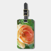 オレンエレガントジ赤面バラ ラゲッジタグ (正面縦)