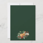 オレンエレガント素朴ジパインクリスマスパーティーグリーン 招待状 (裏面)