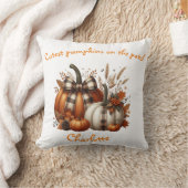 オレンカスタムジ、ホワイト秋カボチャ、コケット弓 クッション (ブランケット)