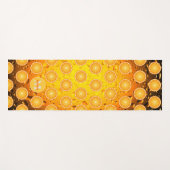 オレンカッコいいジのスライスのパターン水がモノグラムをドロップ ヨガマット (正面(横))