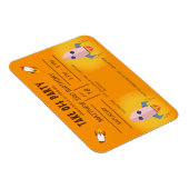 オレンカッコいいジ宇宙船テイクオフバースデーパーティーI マグネット (右側)