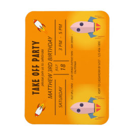 オレンカッコいいジ宇宙船テイクオフバースデーパーティーI マグネット