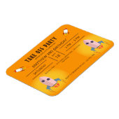 オレンカッコいいジ宇宙船テイクオフバースデーパーティーI マグネット (左側)