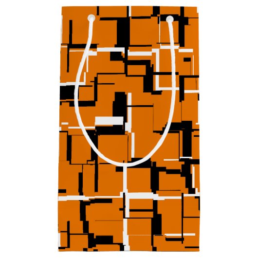 オレンカッコいいジ白黒 スモールペーパーバッグ (正面)