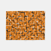 オレンカッコいいジ白黒 フリースブランケット (正面(横))