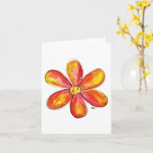 オレンカラフルお洒落ジと黄 カード (黄色い花)