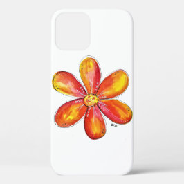 オレンカラフルお洒落ジと黄 iPhone 12ケース