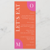 オレンカラフルジとピンクの結婚明るいメはっきりしたニュー メニュー (正面)