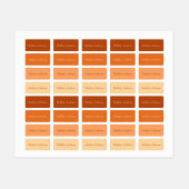 オレンカラフルジの子供の名前ラベル ラベル (シート)