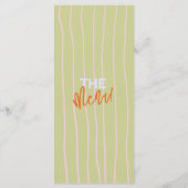 オレンカラフルジピンク手書き予測できな結婚の値 メニュー (裏面)