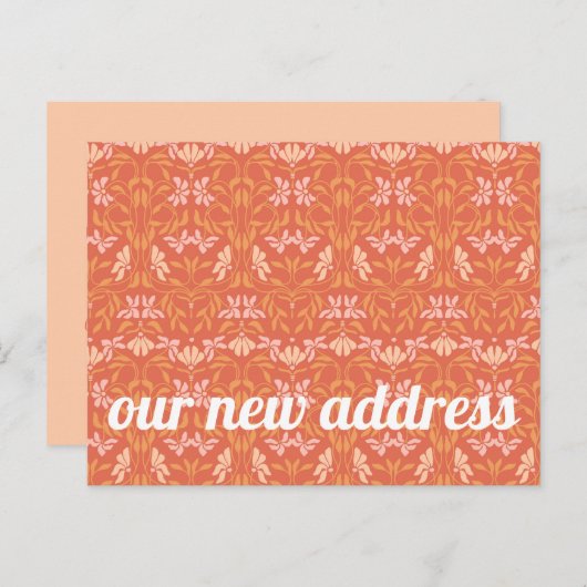 オレンカラフルジフローラ我々は新しい家を移動 ポストカード (正面/裏面)