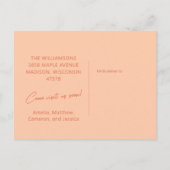 オレンカラフルジフローラ我々は新しい家を移動 ポストカード (裏面)