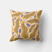 オレンカラフルジ熱帯葉ドードル クッション (裏面)