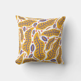 オレンカラフルジ熱帯葉ドードル クッション