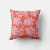 オレンカラフルジ&ピンクダマスク枕 クッション (裏面)