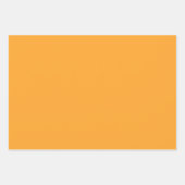 オレンカラフルモダンジベージュスカイブルー無地のカラー ラッピングペーパーシート (正面)