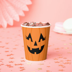 オレンガーリージのハロウィーンのカボチャのちょうちんとラッシュのハロウィン 紙コップ