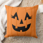 オレンガーリージハロウィーンのカボチャのちょうちんパンプキン顔ハロウィン クッション (ブランケット)