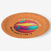 オレンクールジスポーツオールスターバスケットボール誕生日 ペーパープレート (アングル)