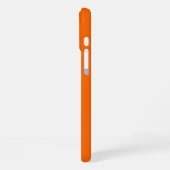 オレンクールジホワイトレーシングストライプ金ゴールドモノグラムの iPhoneケース (左側面)