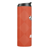 オレンクールジ&ホワイトゴアリーゴールキーパーサッカーテーマ タンブラー (回転左)