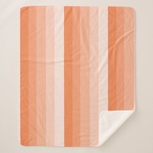 オレングラデーションジストライプトーン シェルパブランケット (正面)