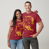 オレンコンテンポラリージサウスウエストアートルック抽象芸術 Tシャツ (ユニセックス)